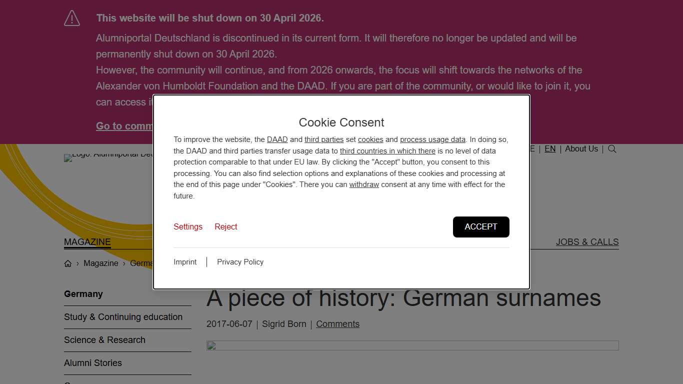 German surnames - an overview Alumniportal Deutschland