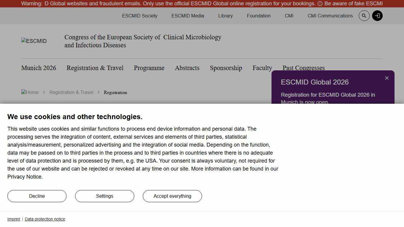 ESCMID: Registration
