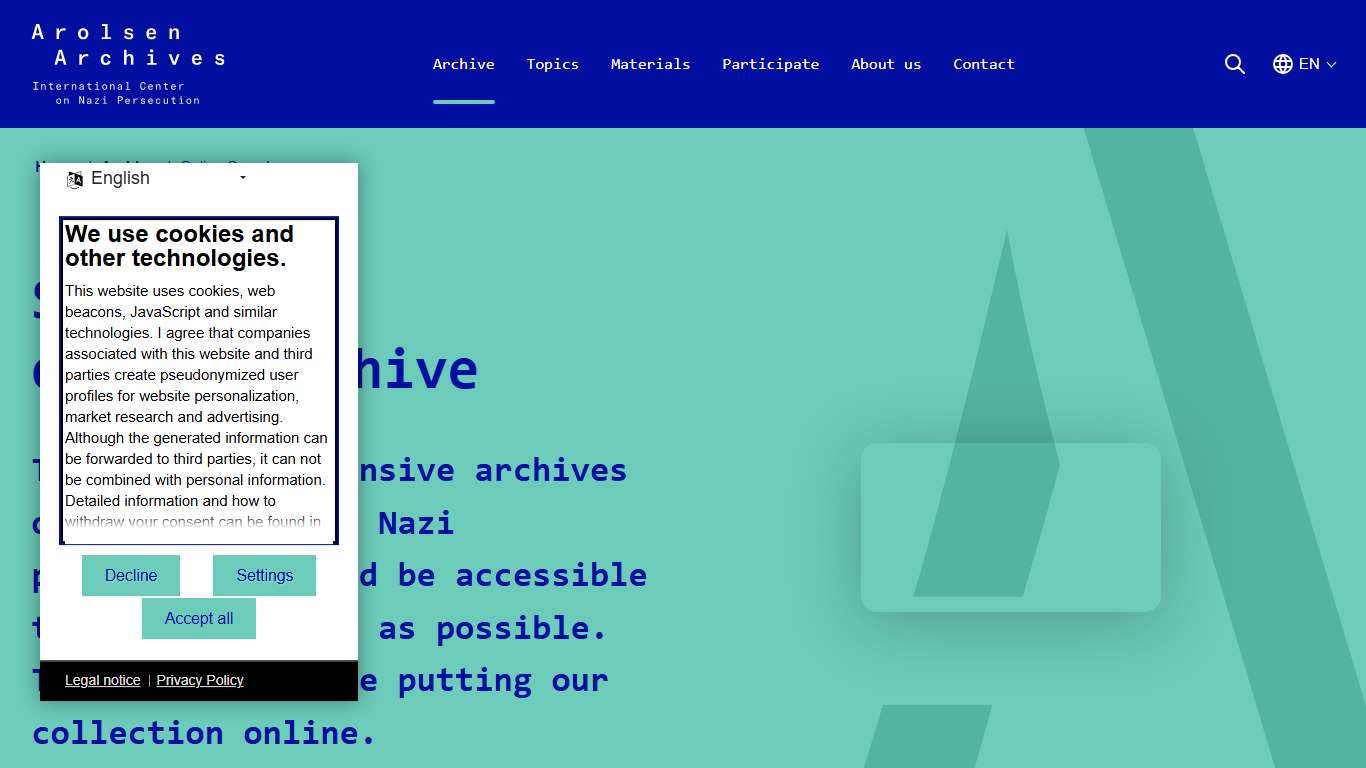 Online Search Arolsen Archives